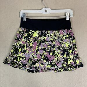 Lululemon Skirt‎ Womens 2 Multicolor Pace Rival Athletic Lined Stretch Running